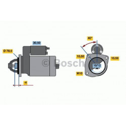 Démarreur Renault : Espace , Fuego , Master , R18 , R21 , R25 , Safrane , Trafic , ( BOSCH : 0986010590 ) 0986010590 Bosch VH