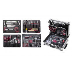 Coffret d'Outils B128 avec Perceuse/Visseuse Sans Fil Panasonic, Trolley, 1/4" + 3/8" - 163 pcs 202.128.101