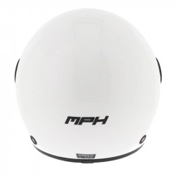 Casque Jet MPH One Lite Simple Ecran Uni Blanc Brillant - M